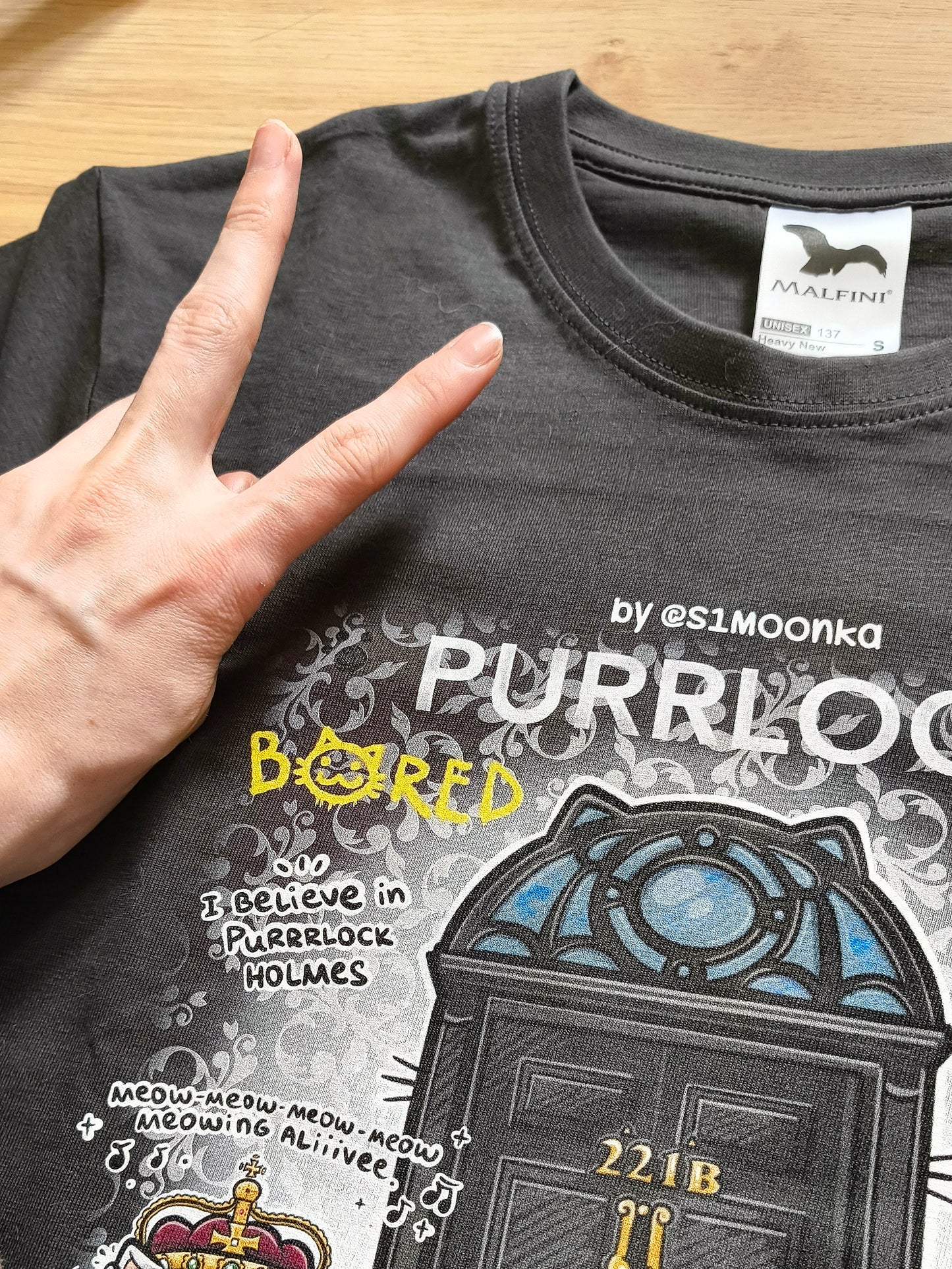 PURRRLOCK fandom cotton t-shirt