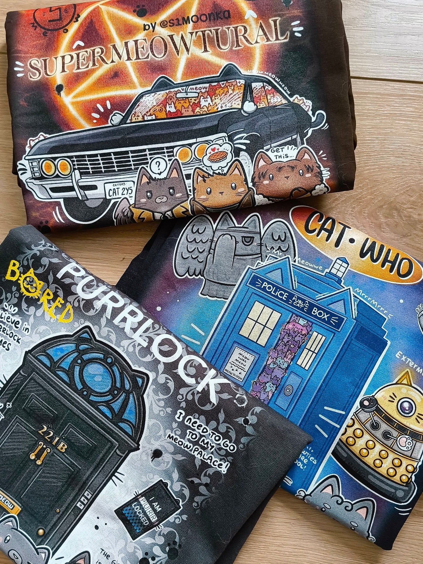 CAT WHO fandom cotton t-shirt